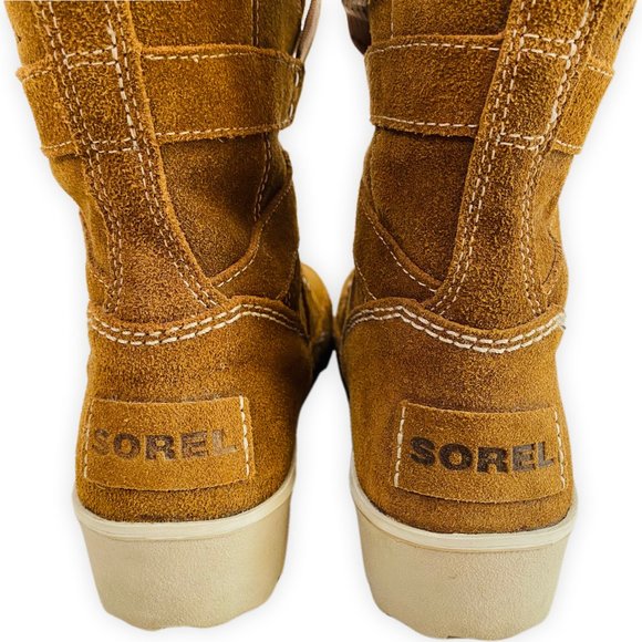 Sorel Tan Meadow Elk Lace Suede Leather Waterproof Camping Ankle Boot - Picture 2 of 9
